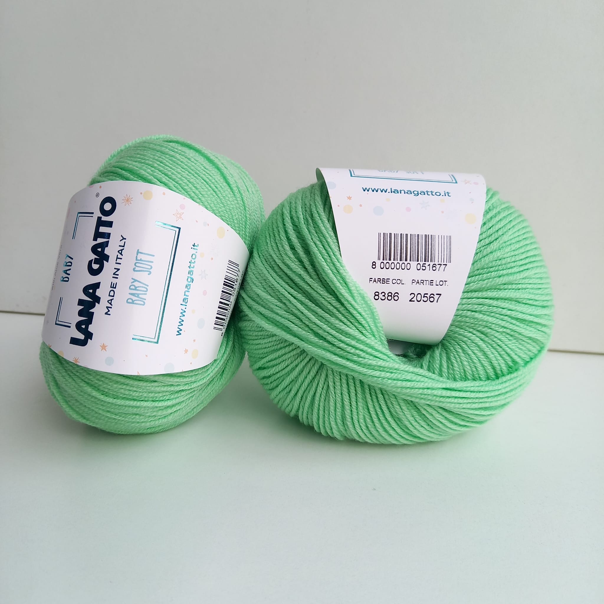 Lana Gatto Baby Soft Verde Acqua 8387