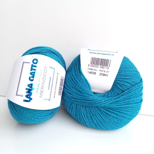 Filati  LANA GATTO Merinocot 53% Lana Merino extra fine 47% cotone