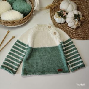 Maglioncino sportivo \ pattern descrizione del pullover per taglie 9\12\18 mesi e 2\3\4 anni